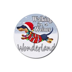 Weiner T- Shirt Walking In A Weiner Wonderland T- Shirt (1) Weiner T- Shirt Walking In A Weiner Wonderland T- Shirt Welder T- Shirt Funny Welder T- Shirt Rubber Coaster (Round)