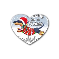 Weiner T- Shirt Walking In A Weiner Wonderland T- Shirt (1) Weiner T- Shirt Walking In A Weiner Wonderland T- Shirt Welder T- Shirt Funny Welder T- Shirt Rubber Coaster (Heart)