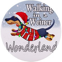 Weiner T- Shirt Walking In A Weiner Wonderland T- Shirt (1) Weiner T- Shirt Walking In A Weiner Wonderland T- Shirt Welder T- Shirt Funny Welder T- Shirt UV Print Round Tile Coaster