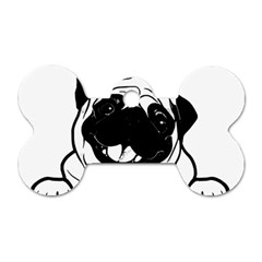 Black Pug Dog If I Cant Bring My Dog I T- Shirt Black Pug Dog If I Can t Bring My Dog I m Not Going Dog Tag Bone (One Side)