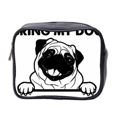 Black Pug Dog If I Cant Bring My Dog I T- Shirt Black Pug Dog If I Can t Bring My Dog I m Not Going Mini Toiletries Bag (Two Sides)