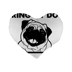 Black Pug Dog If I Cant Bring My Dog I T- Shirt Black Pug Dog If I Can t Bring My Dog I m Not Going Standard 16  Premium Heart Shape Cushions