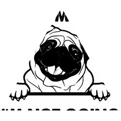 Black Pug Dog If I Cant Bring My Dog I T- Shirt Black Pug Dog If I Can t Bring My Dog I m Not Going Wooden Puzzle Triangle