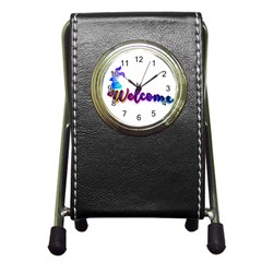 Arts Pen Holder Desk Clock by Internationalstore