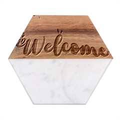 Arts Marble Wood Coaster (hexagon)  by Internationalstore