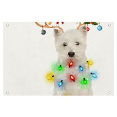 West Highland White Terrier Dog Snow T- Shirt West Highland White Terrier Dog Snow Reindeer Santa Ha Banner And Sign 6  X 4 