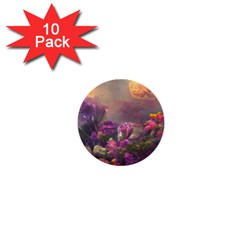 Floral Blossoms  1  Mini Buttons (10 Pack)  by Internationalstore