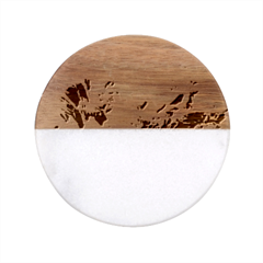 Floral Blossoms  Classic Marble Wood Coaster (round)  by Internationalstore