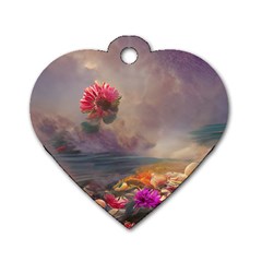 Floral Blossoms  Dog Tag Heart (two Sides) by Internationalstore
