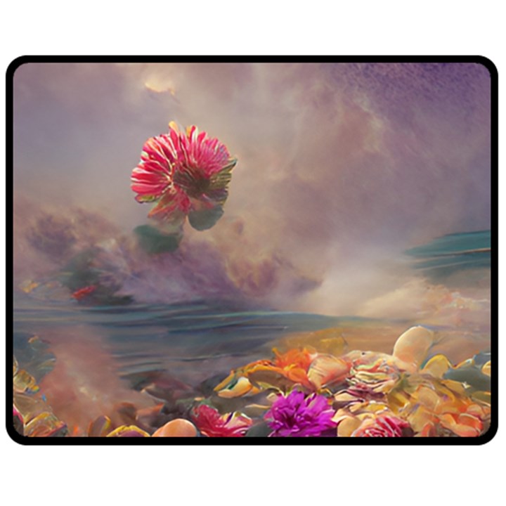 Floral Blossoms  Fleece Blanket (Medium)