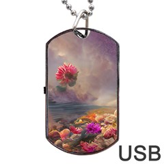 Floral Blossoms  Dog Tag Usb Flash (one Side) by Internationalstore