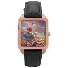 Floral Blossoms  Rose Gold Leather Watch  by Internationalstore