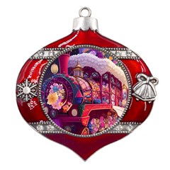 Fantasy  Metal Snowflake And Bell Red Ornament by Internationalstore