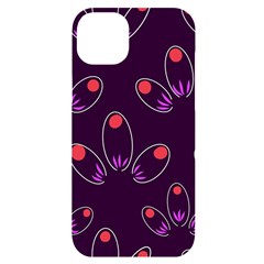 Petal Dot Seamless Pattern Iphone 14 Plus Black Uv Print Case by Pakjumat