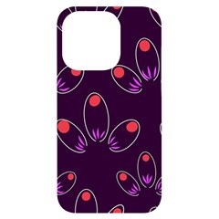 Petal Dot Seamless Pattern Iphone 14 Pro Black Uv Print Case by Pakjumat