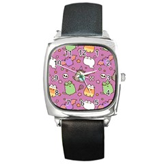 Pusheen Cat Square Metal Watch by Pakjumat