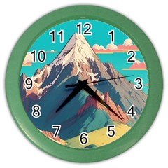 Mountain Mount Fuji Color Wall Clock by Pakjumat