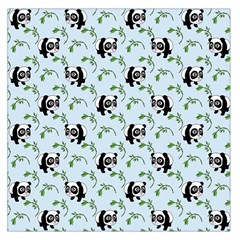 Animal Panda Bamboo Seamless Pattern Square Satin Scarf (36  X 36 ) by Pakjumat