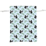 Animal Panda Bamboo Seamless Pattern Lightweight Drawstring Pouch (XL) Front