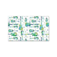 Guitars Music Notes Seamless Pattern Sticker Rectangular (10 Pack) by Pakjumat