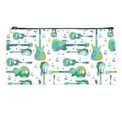 Guitars Music Notes Seamless Pattern Pencil Case by Pakjumat