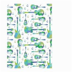 Guitars Music Notes Seamless Pattern Small Garden Flag (two Sides) by Pakjumat