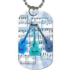 Guitar Acoustic Music Art Dog Tag (one Side) by Pakjumat