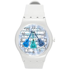 Guitar Acoustic Music Art Round Plastic Sport Watch (m) by Pakjumat