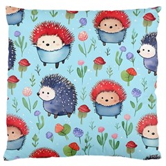 Hedgehogs Animal Standard Premium Plush Fleece Cushion Case (One Side)