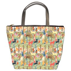 Animal Forest Pattern Bucket Bag by Pakjumat