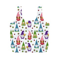 Gnomes Seamless Fantasy Pattern Full Print Recycle Bag (m) by Pakjumat