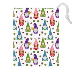 Gnomes Seamless Fantasy Pattern Drawstring Pouch (4xl) by Pakjumat