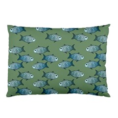 Fishes Pattern Background Pillow Case (two Sides) by Pakjumat