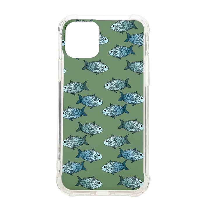 Fishes Pattern Background iPhone 11 Pro 5.8 Inch TPU UV Print Case
