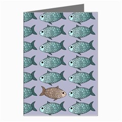 Fishes Pattern Background Theme Greeting Card