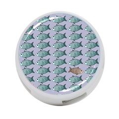 Fishes Pattern Background Theme 4-Port USB Hub (One Side)