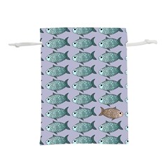 Fishes Pattern Background Theme Lightweight Drawstring Pouch (S)