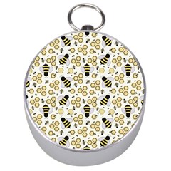 Bee Honeycomb Honeybee Insect Silver Compasses by Pakjumat