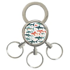 Fish Shark Animal Pattern 3-ring Key Chain by Pakjumat