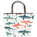 Fish Shark Animal Pattern Bucket Bag Back