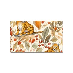 Fur Big Cat Spots Zoo Fast Hunter Sticker Rectangular (100 Pack) by Pakjumat