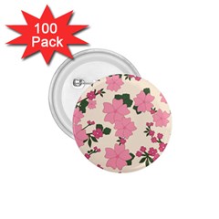 Floral Vintage Flowers 1 75  Buttons (100 Pack) 