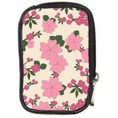 Floral Vintage Flowers Compact Camera Leather Case