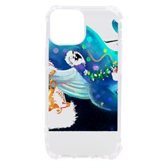 Whale T- Shirt Cute Whale Drawing T- Shirt (1) Iphone 13 Mini Tpu Uv Print Case by ZUXUMI