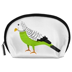 Budgerigar T- Shirt White Look Calm Budgerigar 05 T- Shirt Accessory Pouch (large) by EnriqueJohnson