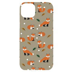 Fox Pattern Texture Iphone 14 Plus Black Uv Print Case