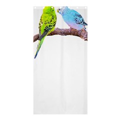 Budgies T- Shirt Cute Budgie Couple T- Shirt Shower Curtain 36  X 72  (stall)  by EnriqueJohnson