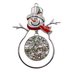 Climbing Plant At Outdoor Wall Metal Snowman Ornament by dflcprintsclothing