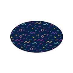 Scribble Pattern Texture Sticker Oval (10 Pack) by Pakjumat