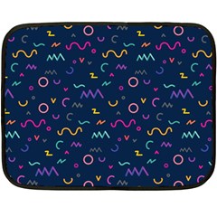 Scribble Pattern Texture Two Sides Fleece Blanket (mini)